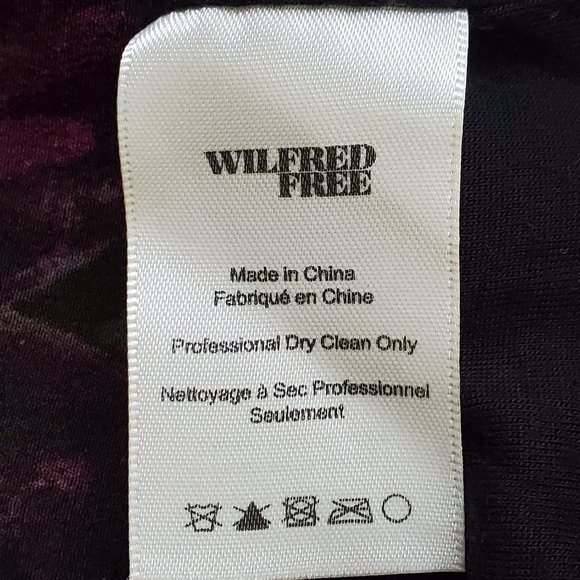 Wilfred Free Watercolor Leaf Pattern Pullover Shift Dress Size XS - Picture 10 of 12